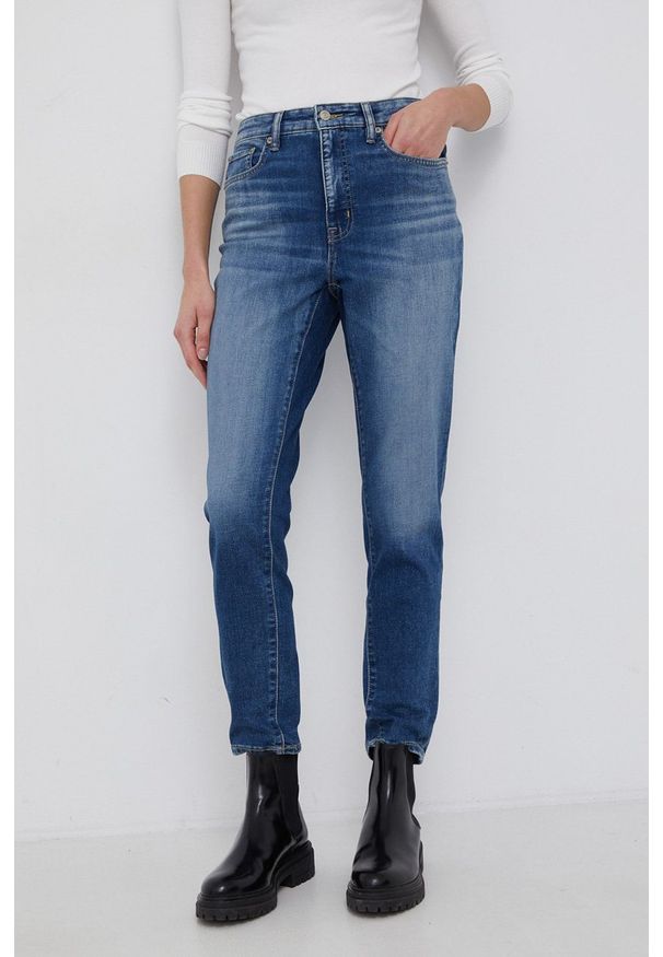 Lauren Ralph Lauren Jeansy damskie high waist. Stan: podwyższony. Kolor: niebieski