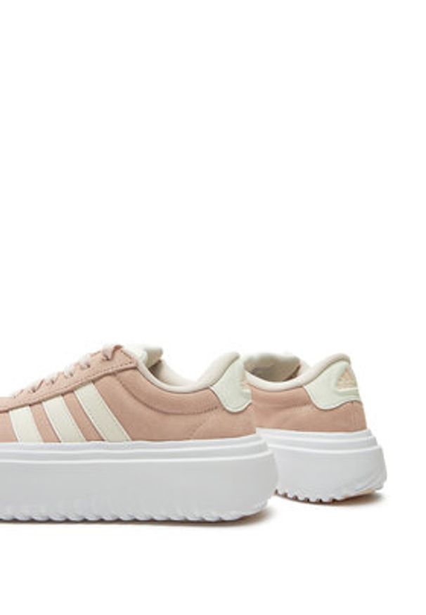 Adidas - adidas Sneakersy Grand Court Platform IE1104 Różowy. Kolor: różowy. Materiał: zamsz, skóra. Obcas: na platformie