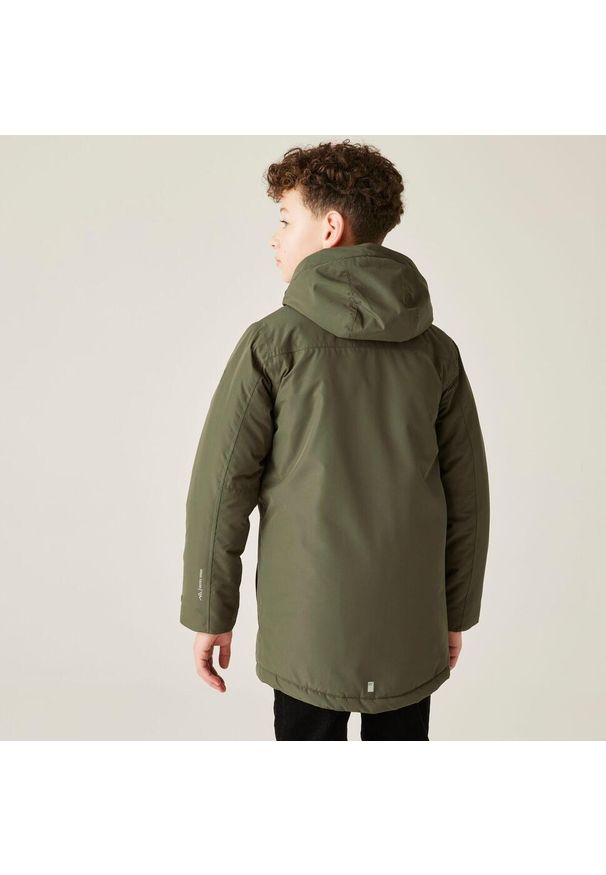 Regatta - Kurtka dziecięca przejściowa ocieplana Farbank II. Kolor: zielony, brązowy, wielokolorowy. Materiał: tkanina, puch. Styl: sportowy