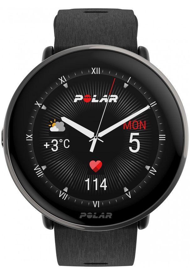 POLAR - Polar Ignite 3 Titanium czarny silikonowy S/L. Kolor: czarny. Materiał: polar. Styl: sportowy