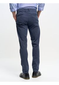 Big-Star - Spodnie chinosy męskie granatowe Tomy 404. Okazja: na co dzień. Kolor: niebieski. Materiał: jeans, materiał. Styl: casual, klasyczny, elegancki #6