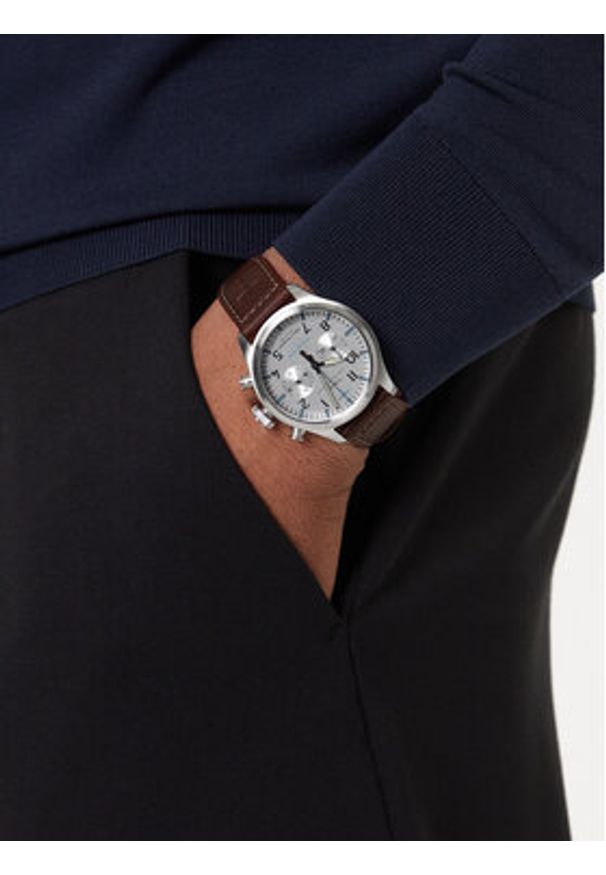 Timex Zegarek Timex x Pan Am® Waterbury Ace Chronograph TW2Y38700 Brązowy. Kolor: brązowy