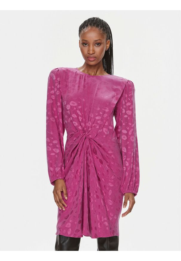 Hugo - HUGO Sukienka codzienna Kaminna 50504499 Różowy Regular Fit. Okazja: na co dzień. Kolor: różowy. Materiał: wiskoza. Typ sukienki: proste. Styl: casual