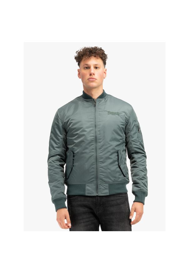 Kurtka puchowa Lonsdale Poolstock. Kolor: zielony. Materiał: puch. Sport: turystyka piesza