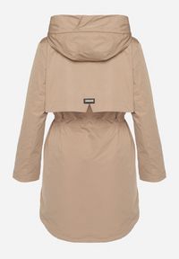 Born2be - Beżowa Kurtka Parka z Kapturem Ściągana Troczkami z Regulowanymi Rękawami Terilles. Okazja: na co dzień. Typ kołnierza: kaptur. Kolor: beżowy. Materiał: jeans. Styl: casual, elegancki #7