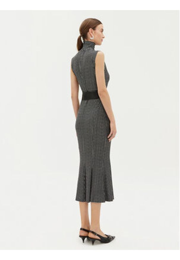 NORMA KAMALI Sukienka codzienna KK3243PLA63665 Szary Slim Fit. Okazja: na co dzień. Kolor: szary. Materiał: syntetyk. Typ sukienki: proste. Styl: casual