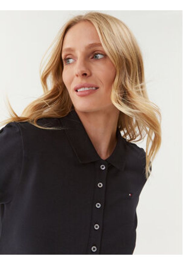 TOMMY HILFIGER - Tommy Hilfiger Polo Polo 1985 WW0WW37820 Granatowy Regular Fit. Typ kołnierza: polo. Kolor: niebieski. Materiał: bawełna