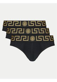 VERSACE - Versace Komplet 3 par slipów AU10327 1A10011 Czarny. Kolor: czarny. Materiał: bawełna