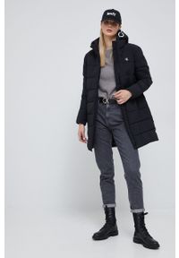 Calvin Klein Jeans kurtka J20J219595.9BYY damska kolor czarny zimowa. Okazja: na co dzień. Typ kołnierza: kaptur. Kolor: czarny. Materiał: poliamid. Sezon: zima. Styl: casual #5