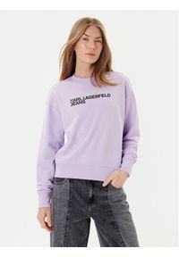 Karl Lagerfeld Jeans Bluza A1W20005 Fioletowy Regular Fit. Kolor: fioletowy. Materiał: bawełna #1