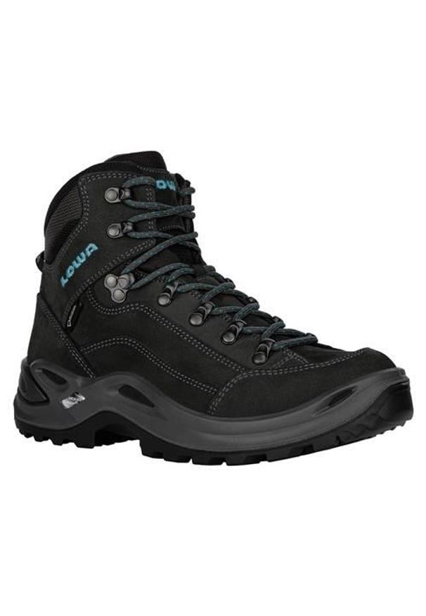 Buty trekkingowe damskie Lowa Renegade Mid Gtx. Wysokość cholewki: za kostkę. Kolor: wielokolorowy, czarny. Materiał: materiał, skóra. Szerokość cholewki: normalna
