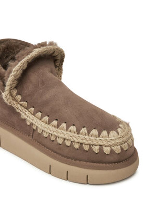 Mou Śniegowce Eskimo Bounce Sneaker FW531009A Brązowy. Kolor: brązowy. Materiał: skóra