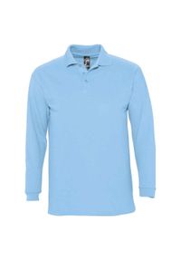 SOL'S - Koszulka Polo Z Długim Rękawem Dla Dorosłych Unisex Winter II. Okazja: na co dzień. Typ kołnierza: polo. Kolor: niebieski. Długość rękawa: długi rękaw. Długość: długie. Styl: casual #1