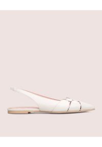 PRETTY BALLERINAS - Białe sandały ze skóry Ella. Okazja: do pracy. Kolor: biały. Materiał: skóra. Wzór: ażurowy, geometria. Styl: klasyczny #3