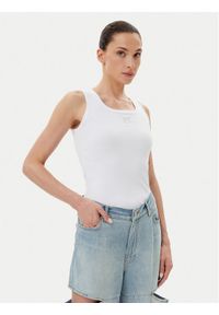 Pinko - PINKO Top 100807 A2OF Z04 Biały Regular Fit. Kolor: biały. Materiał: bawełna