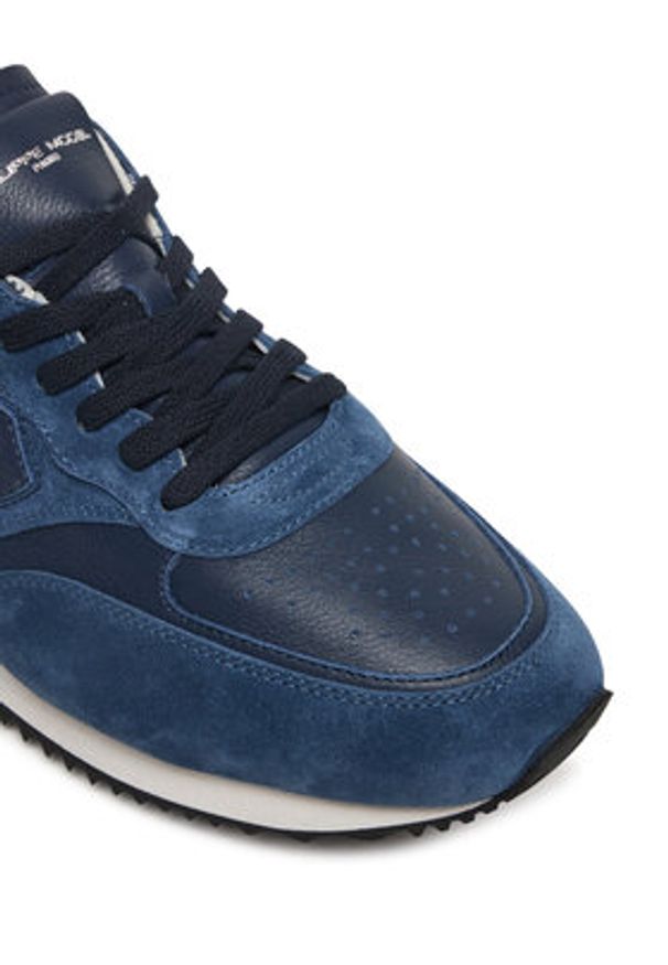 Philippe Model Sneakersy Bivillie Low A014353 BVLU VD06 Granatowy. Kolor: niebieski. Materiał: skóra, zamsz