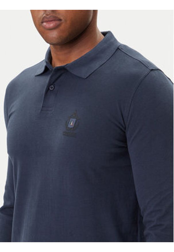 Aeronautica Militare Polo 252PO1886UJ00703 Granatowy Regular Fit. Typ kołnierza: polo. Kolor: niebieski. Materiał: bawełna