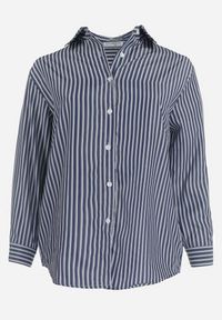 Born2be - Granatowa Koszula w Paski Lovelaca. Kolor: niebieski. Materiał: tkanina. Wzór: paski #2