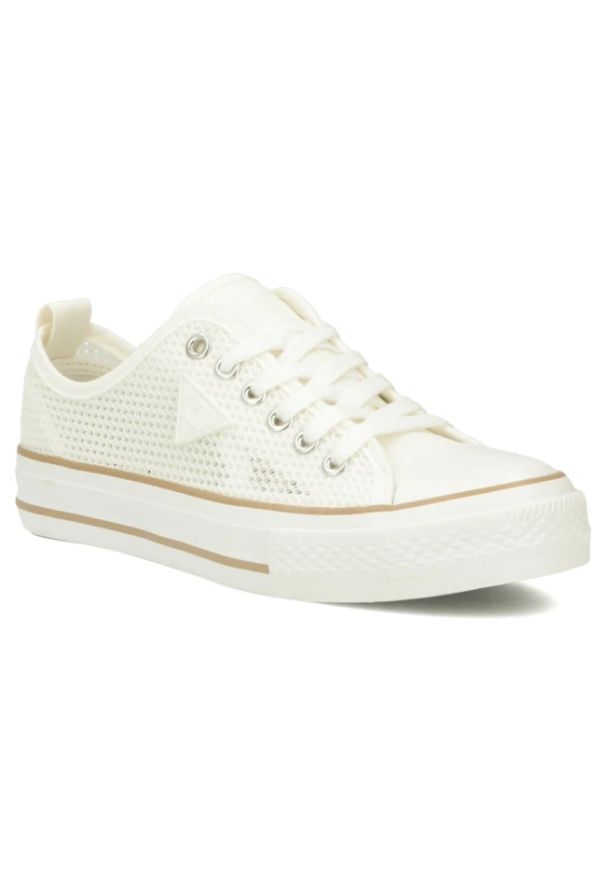 Trampki damskie siateczkowe białe Filippo DTN7856. Kolor: biały. Materiał: tkanina