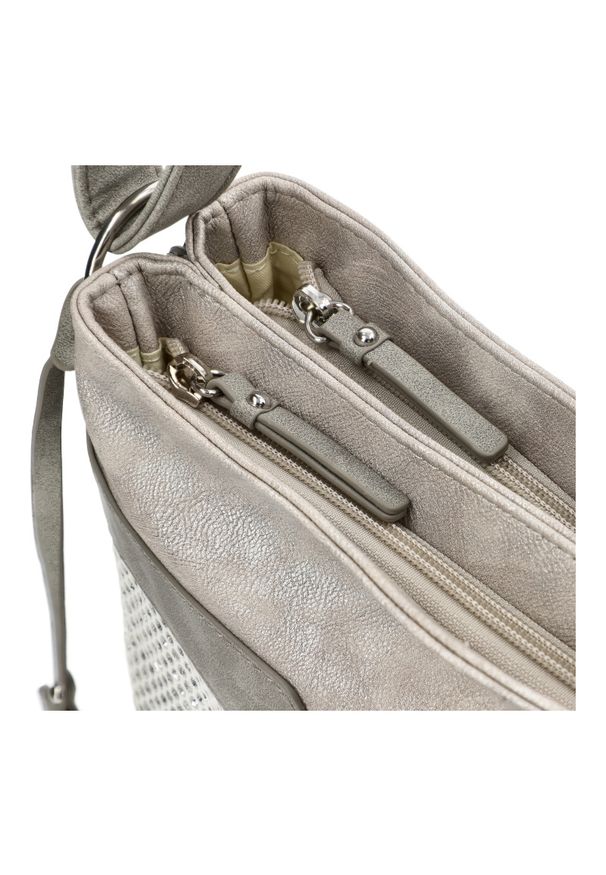 Szara Stylowa Torebka Damska Rieker. Kolor: szary. Styl: elegancki