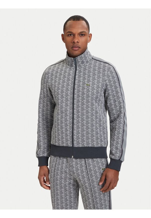 Lacoste Bluza SH1368 Szary Regular Fit. Kolor: szary. Materiał: bawełna