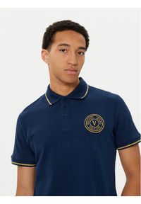 Versace Jeans Couture Polo 78GAGT00 Niebieski Regular Fit. Typ kołnierza: polo. Kolor: niebieski. Materiał: bawełna #1