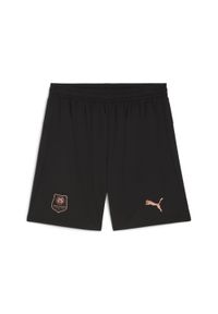 Puma - Męskie szorty Stade Rennais FC 25/26 PUMA Black Copper Metallic. Kolor: czarny, szary, wielokolorowy. Materiał: tkanina. Sport: piłka nożna