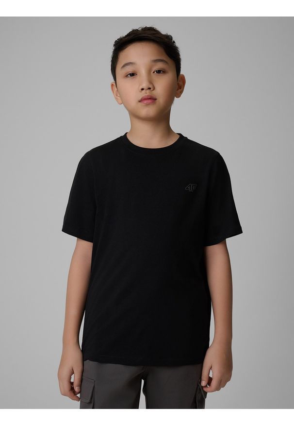 4f - 4F T-shirt gładki (2-pack) chłopięcy - multikolor 134/140 (8-10 lat). Okazja: na co dzień, na uczelnię. Kolor: wielokolorowy. Materiał: bawełna, jeans, materiał, dresówka. Wzór: gładki. Sezon: lato. Styl: casual