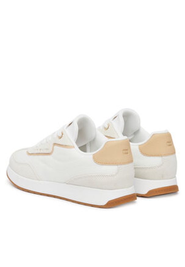 TOMMY HILFIGER - Tommy Hilfiger Sneakersy Th Retro Runner Mix FW0FW09410 Biały. Kolor: biały. Materiał: materiał