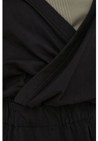 G-Star RAW - G-Star Raw sukienka bawełniana D21296.B771 kolor czarny maxi oversize. Kolor: czarny. Materiał: bawełna. Długość rękawa: krótki rękaw. Typ sukienki: oversize. Długość: maxi #6