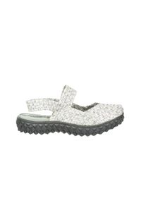 Rock Spring - Sandały Rock Over Sandal Silver Bird 032082, Biały, Materiał - 39. Zapięcie: pasek. Kolor: biały. Materiał: materiał. Wzór: ze splotem. Sezon: wiosna, lato. Styl: rockowy #1