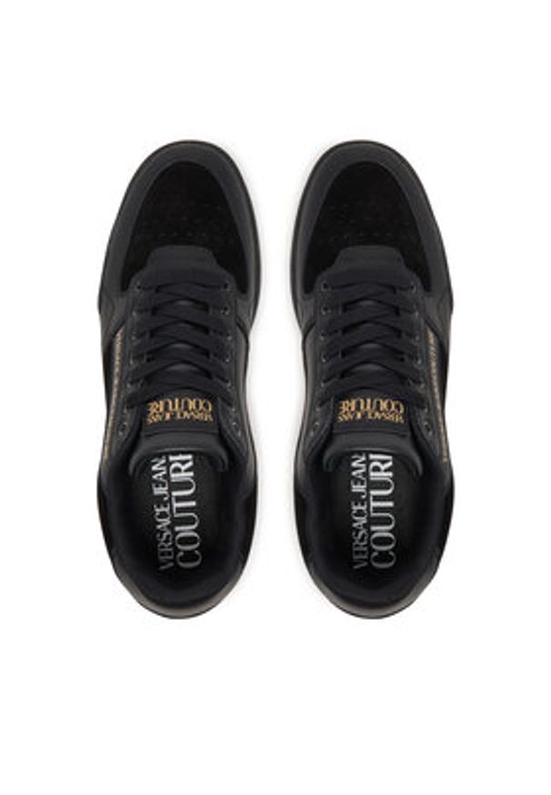 Versace Jeans Couture Sneakersy 79YA3SD4 ZPB39 Czarny. Kolor: czarny. Materiał: zamsz, skóra