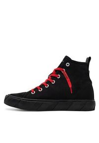 OFF-WHITE - Off-White Trampki Mid Top Vulcanized Canvas IA119S22LEA0011010 Czarny. Kolor: czarny. Materiał: materiał #7