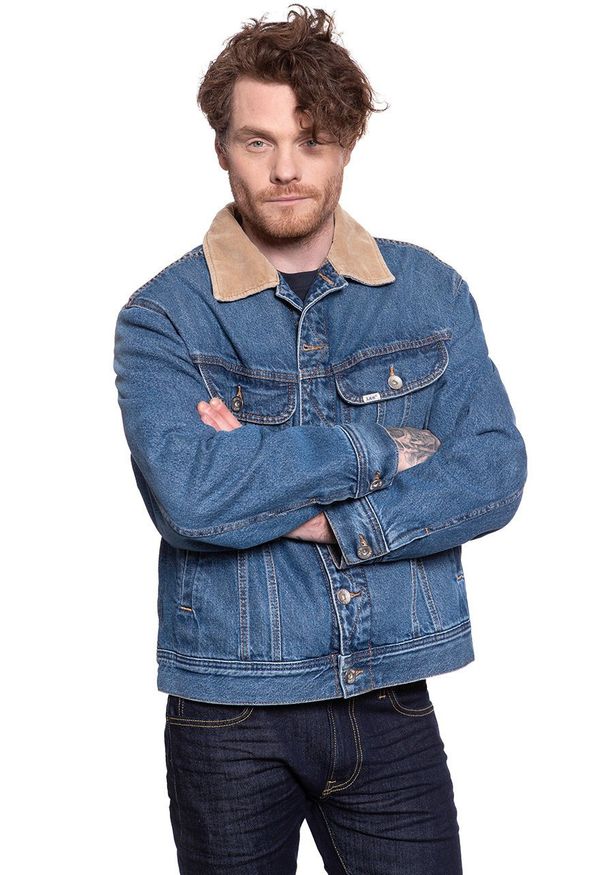 Lee - KURTKA JEANSOWA LEE STORM RIDER JKT MID STONE L88YRDFJ 112123806. Materiał: jeans