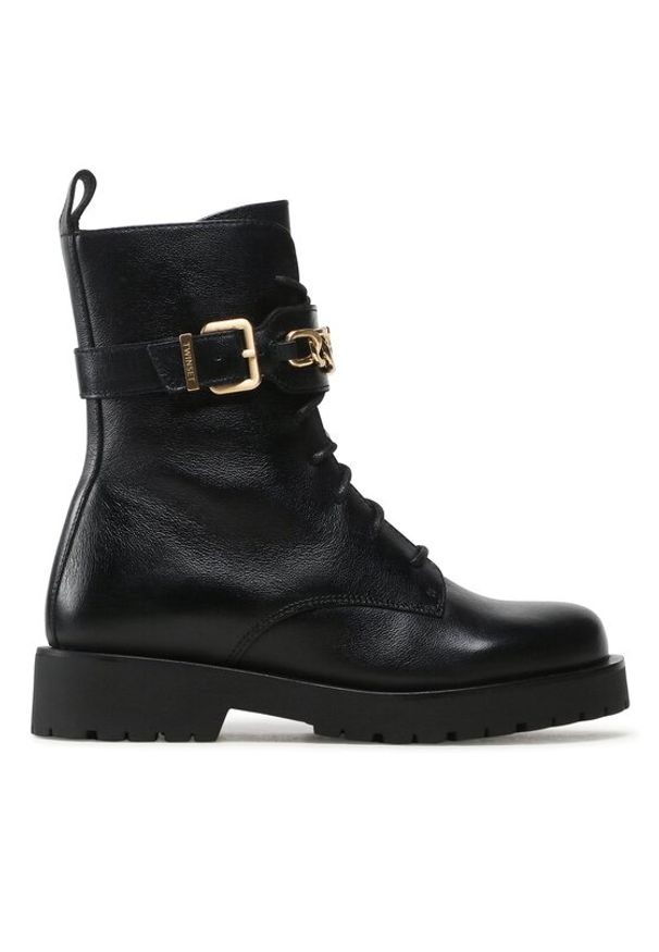 TwinSet - TWINSET Trzewiki 232TCP060 Czarny. Kolor: czarny. Materiał: skóra