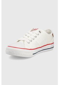 Lee Cooper tenisówki damskie kolor biały. Nosek buta: okrągły. Zapięcie: sznurówki. Kolor: biały. Materiał: guma