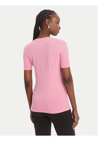 Versace Jeans Couture T-Shirt 80HAHE01 CJ02E Różowy Slim Fit. Kolor: różowy. Materiał: bawełna #5