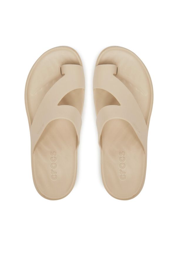 Japonki Crocs. Kolor: beżowy. Obcas: na platformie