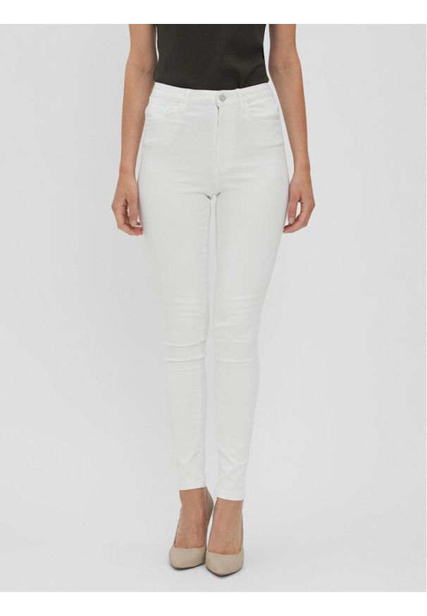 Vero Moda Jeansy Sophia 10262685 Biały Skinny Fit. Kolor: biały