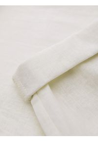 Ombre Clothing - Podwijane męskie spodnie chino z dodatkiem lnu – kremowe V2 OM-PACP-0198 - XL. Okazja: na co dzień. Kolor: kremowy. Materiał: len. Sezon: lato. Styl: casual #8