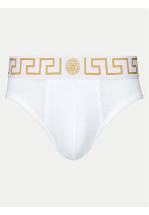 VERSACE - Versace Slipy AU10027 1A10011 Biały. Kolor: biały. Materiał: bawełna