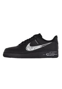 Buty do chodzenia męskie Nike Air Force 1 LV8 Utility. Kolor: czarny. Materiał: syntetyk, tkanina, skóra, materiał. Model: Nike Air Force. Sport: turystyka piesza