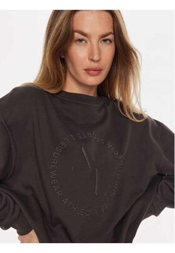 Athlecia Bluza Damla EA243331 Brązowy Loose Fit. Kolor: brązowy. Materiał: syntetyk, bawełna