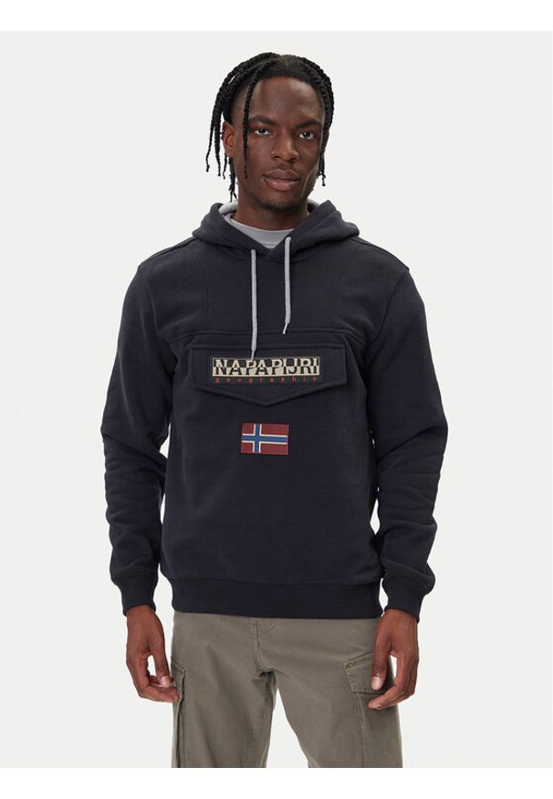 Napapijri Bluza Burgee Wint 4 NP0A892T Czarny Regular Fit. Kolor: czarny. Materiał: bawełna