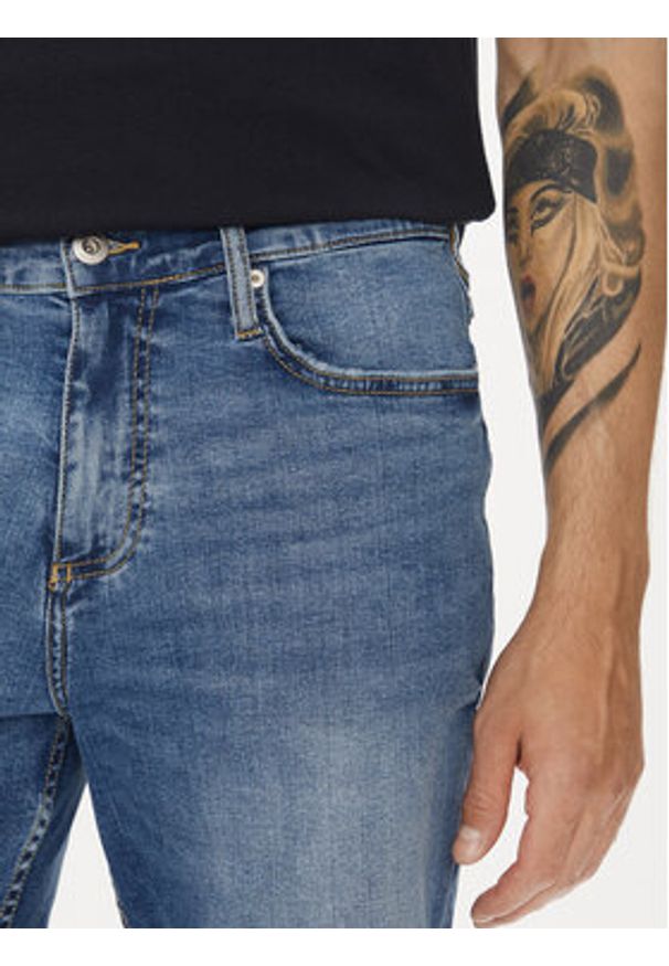 Lindbergh Szorty jeansowe 30-550000VBL Niebieski Loose Fit. Kolor: niebieski. Materiał: bawełna