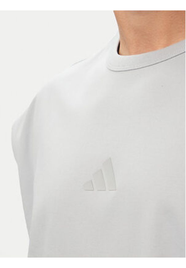 Adidas - adidas Tank top Soft Lux KE5887 Szary Loose Fit. Kolor: szary. Materiał: bawełna