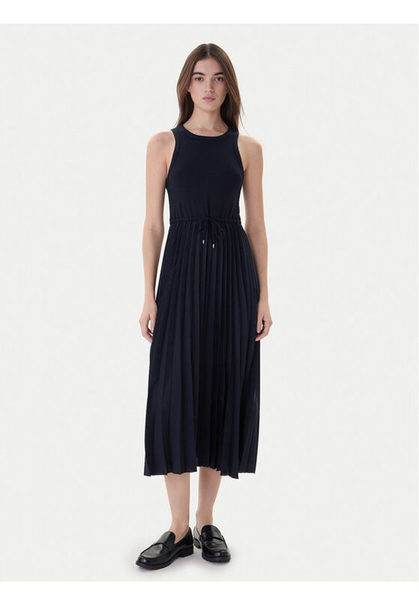 TOMMY HILFIGER - Tommy Hilfiger Sukienka codzienna WW0WW39342 Granatowy Regular Fit. Okazja: na co dzień. Kolor: niebieski. Materiał: wiskoza. Typ sukienki: proste. Styl: casual