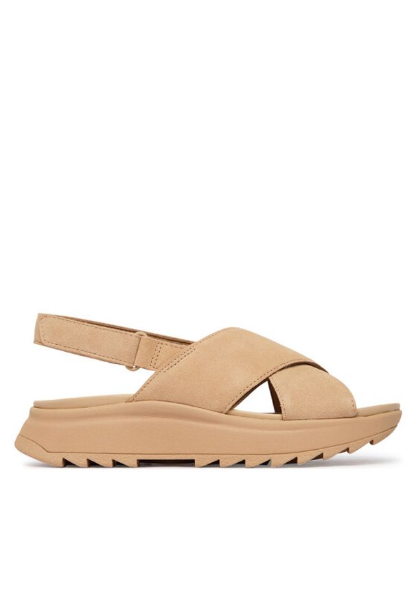 Clarks Sandały DashLite Wish 26185883 Beżowy. Kolor: beżowy. Materiał: zamsz, skóra