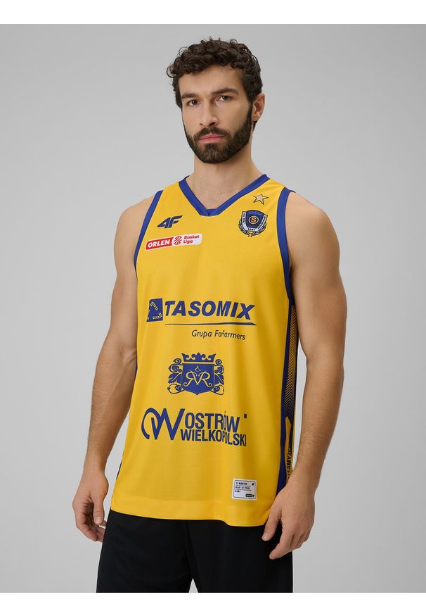 4f - 4F Koszulka meczowa replika domowa z sezonu 2025/26 męska 4F x Stal Ostrów - żółta XL. Kolor: żółty. Materiał: materiał. Wzór: nadruk. Sport: fitness