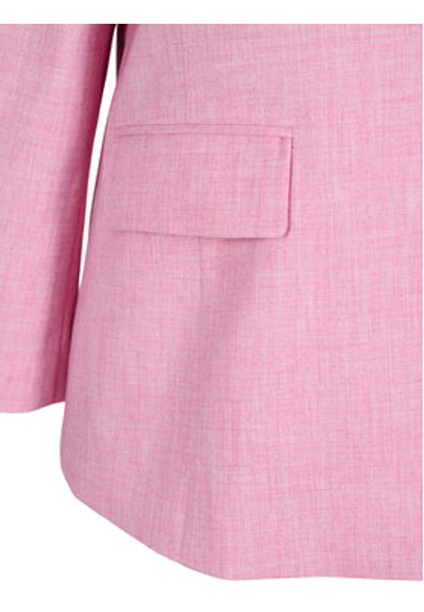 Zizzi Marynarka M90007A Różowy Regular Fit. Kolor: różowy. Materiał: syntetyk